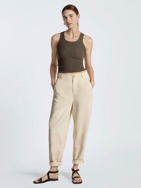 Everlane $118 Tencel The Relaxed Chino Pants Trouser Parchment Sz 10